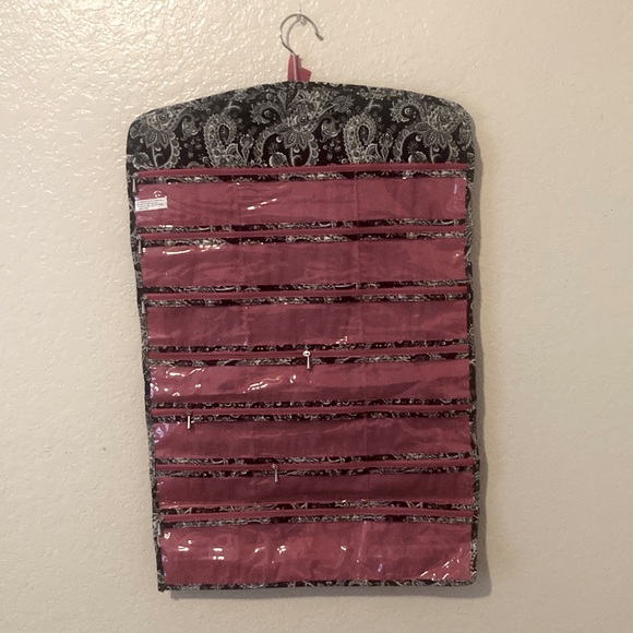 Pink and Black Hanging Jewelry Organizer - Picture 3 of 3